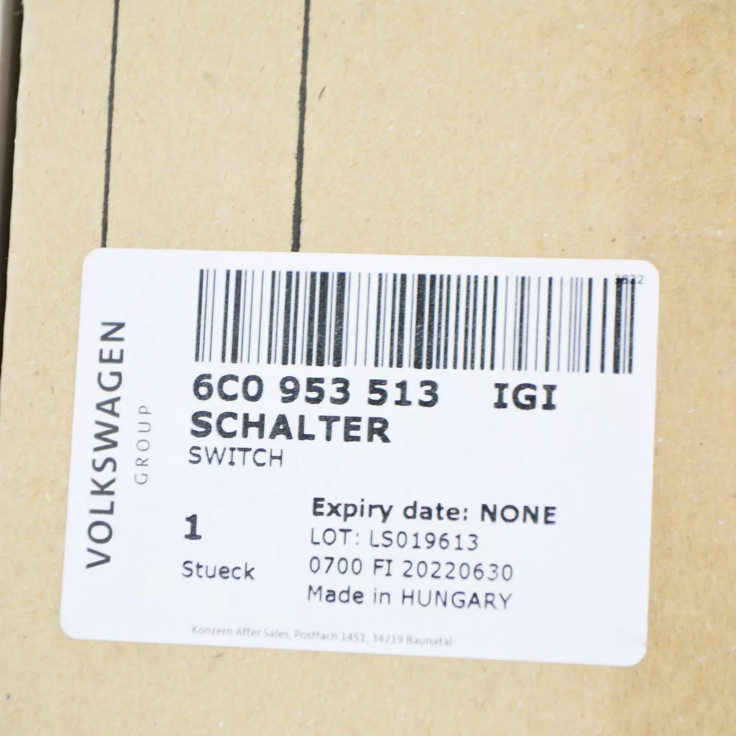 NEW VW POLO 6R STEERING COLUMN STALK SWITCH 6C0953513IGI