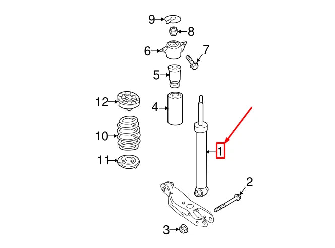 NEW AUDI A4 AVANT B9 REAR SHOCK ABSORBER 8W0513035AC ORIGINAL