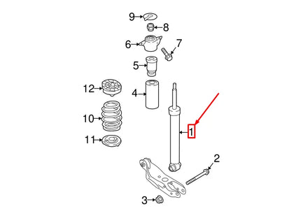 NEW AUDI A4 AVANT B9 REAR SHOCK ABSORBER 8W0513035AC ORIGINAL
