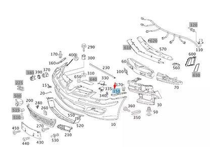 NEW MERCEDES-BENZ SLK R171 FRONT BUMPER LEFT PLATE A1718800311 ORIGINAL