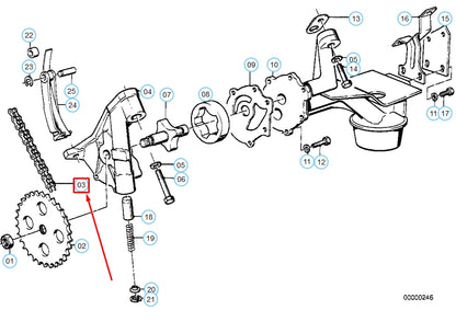 NEW BMW 5 E34 OIL PUMP CHAIN 11417577655 7577655 ORIGINAL