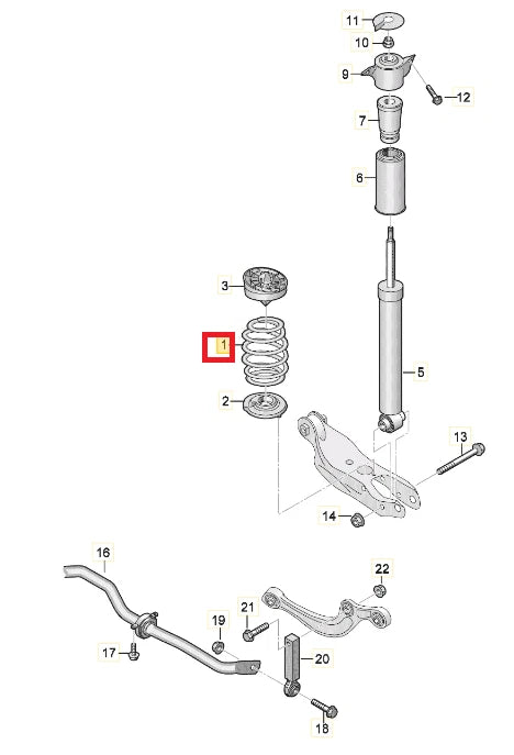 NEW AUDI Q5 FY REAR LEFT COIL SPRING 80A511115CH