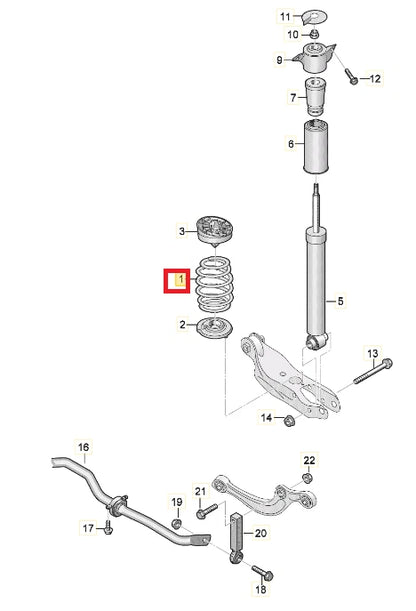 NEW AUDI Q5 FY REAR LEFT COIL SPRING 80A511115CH