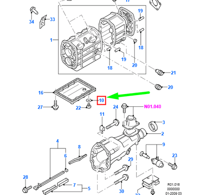 new ford ranger mk2 transmission oil pan sealing washer 3252268 original