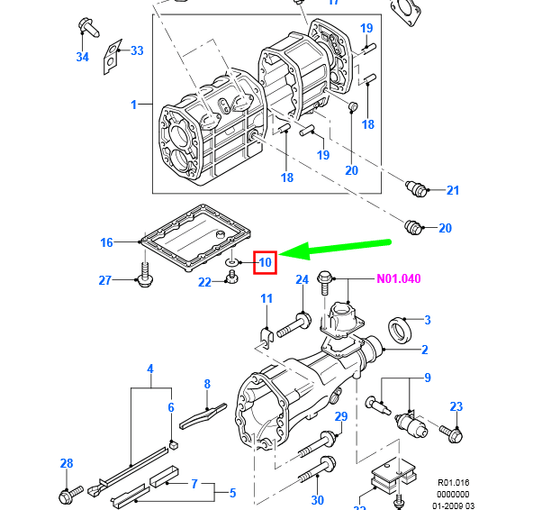 new ford ranger mk2 transmission oil pan sealing washer 3252268 original