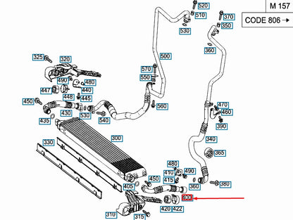 NEW MERCEDES-BENZ GLE W166 LEFT OIL COOLER OIL LINE A1665002388 ORIGINAL