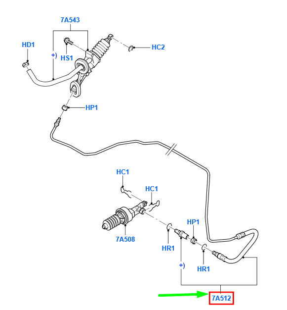new ford transit mk3 clutch master cylinder tube rhd 1526564 original