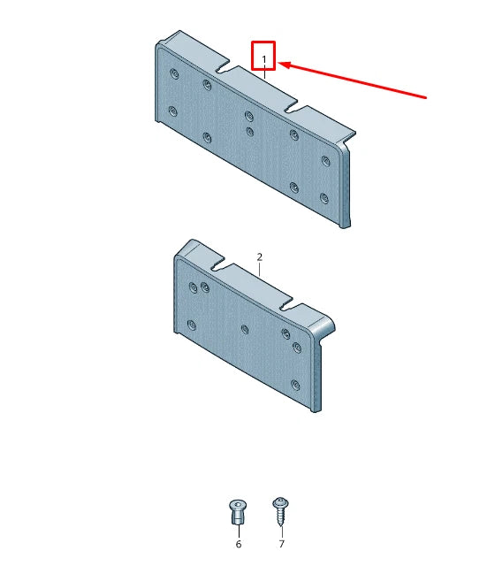 NEW AUDI Q7 4M FRONT BUMPER LICENSE PLATE HOLDER 4M0807287K9B9