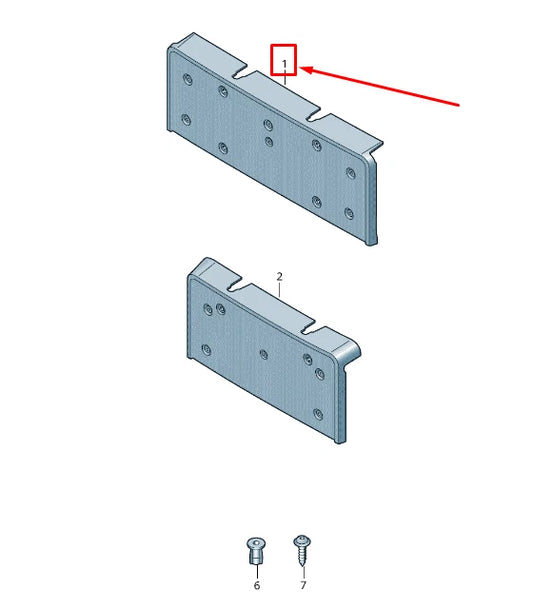 NEW AUDI Q7 4M FRONT BUMPER LICENSE PLATE HOLDER 4M0807287K9B9