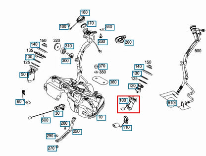NEW MERCEDES BENZ C W204 FUEL TANK LEFT SUCTION JET PUMP A2184700994 ORIGINAL