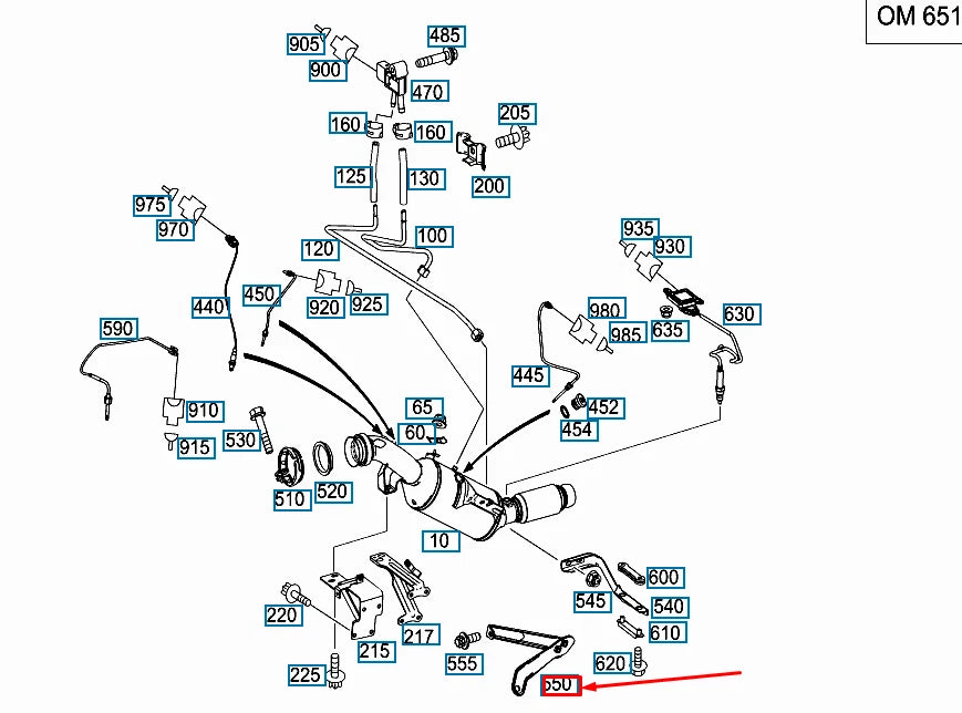 NEW MERCEDES-BENZ SPRINTER 906 EXHAUST SYSTEM BRACKET A9064921200