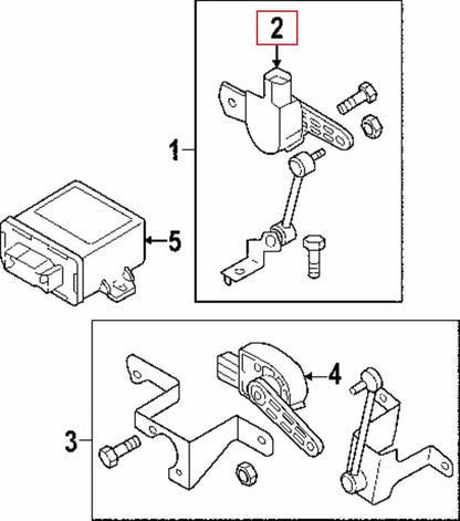 NEW VOLKSWAGEN EOS FRONT HEADLIGHT LEVEL SENSOR 1T0907503