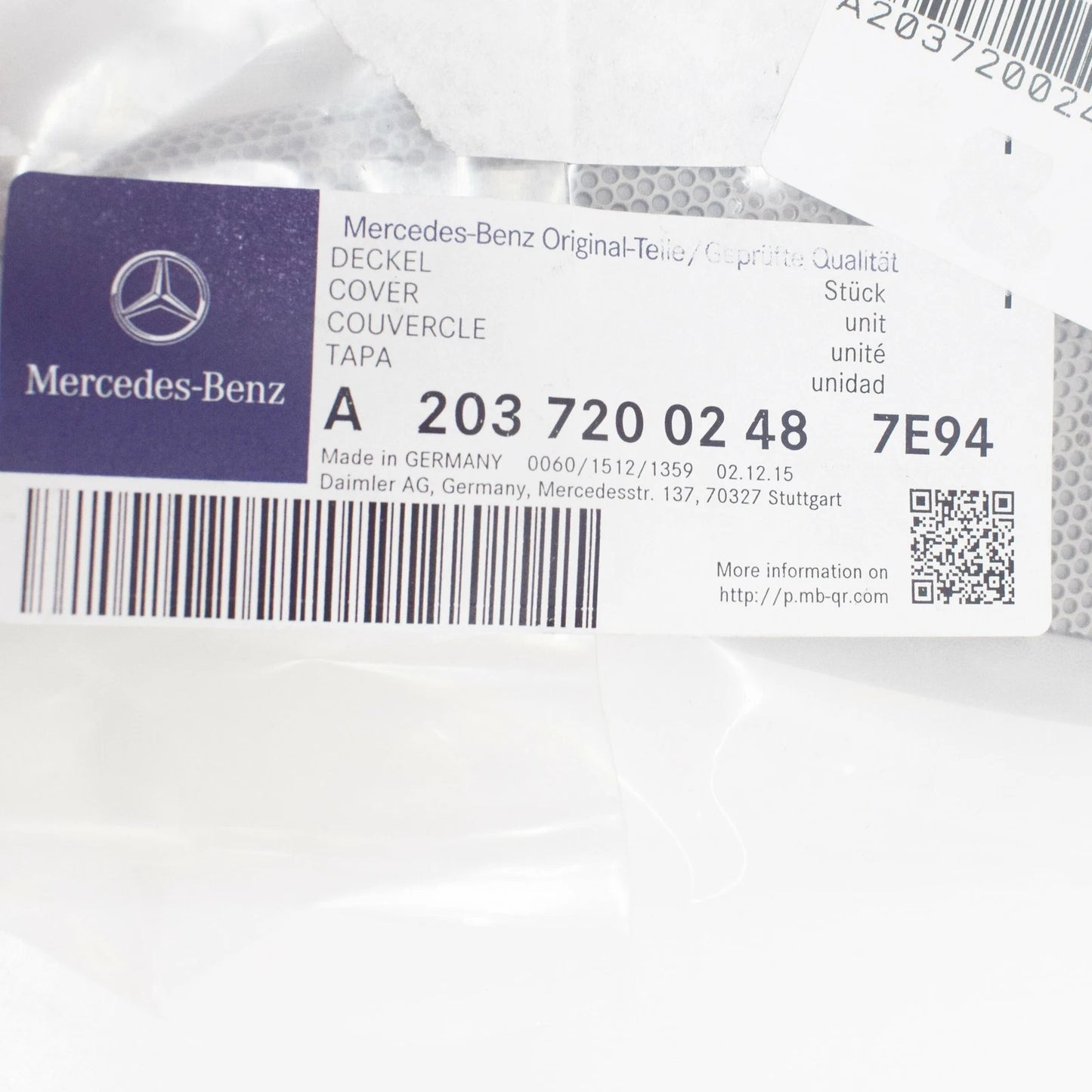 NEW MERCEDES-BENZ C W203 FRONT RIGHT TWEETER COVER A20372002487D43 ORIGINAL