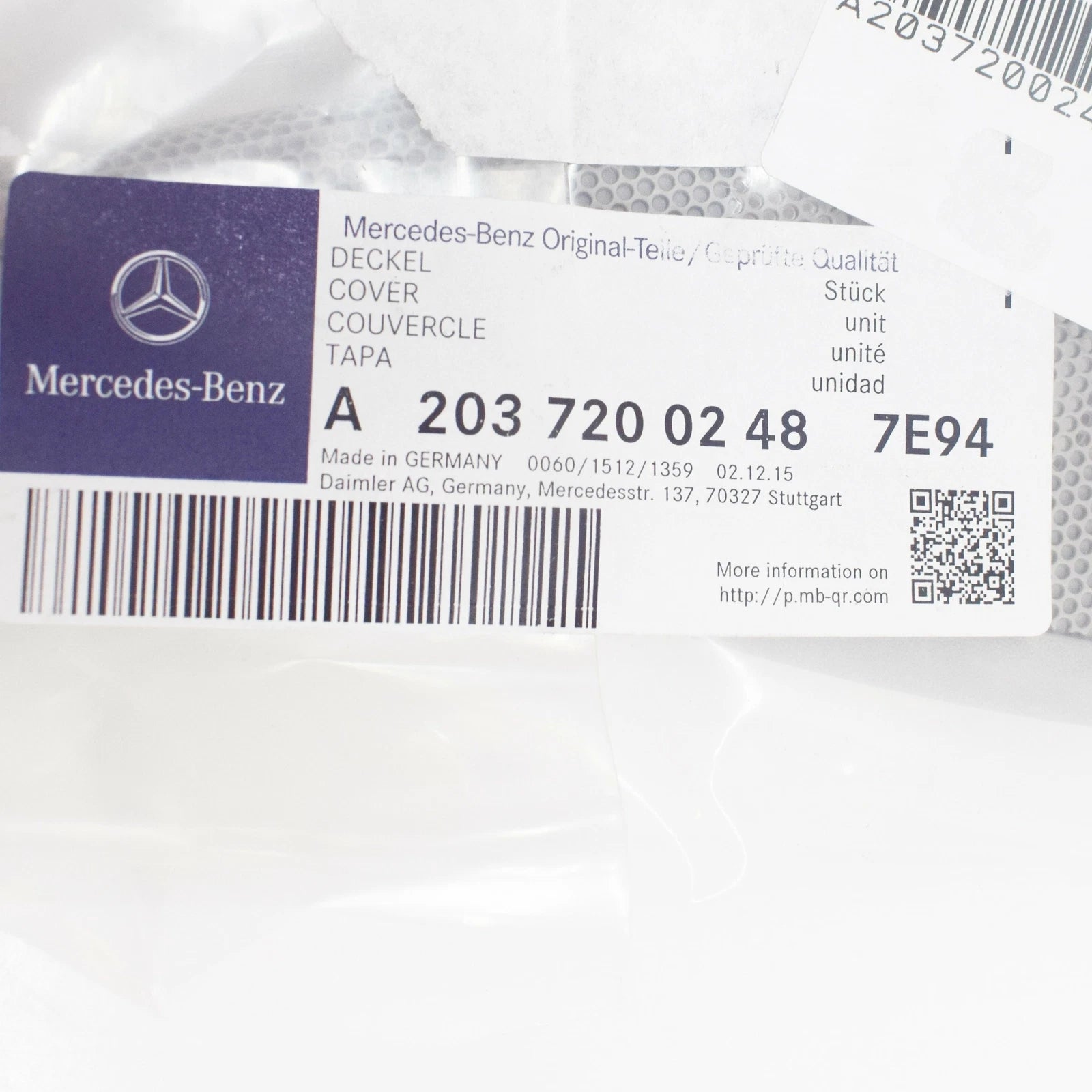 NEW MERCEDES-BENZ C W203 FRONT RIGHT TWEETER COVER A20372002487D43 ORIGINAL