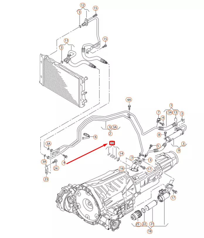 NEW AUDI A4 B8 OIL PIPE 0B5321473 ORIGINAL