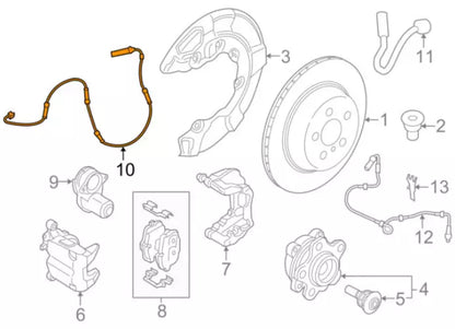 NEW BMW 7 G12 REAR BRAKE PAD WEAR SENSOR 34356890791 6890791 ORIGINAL