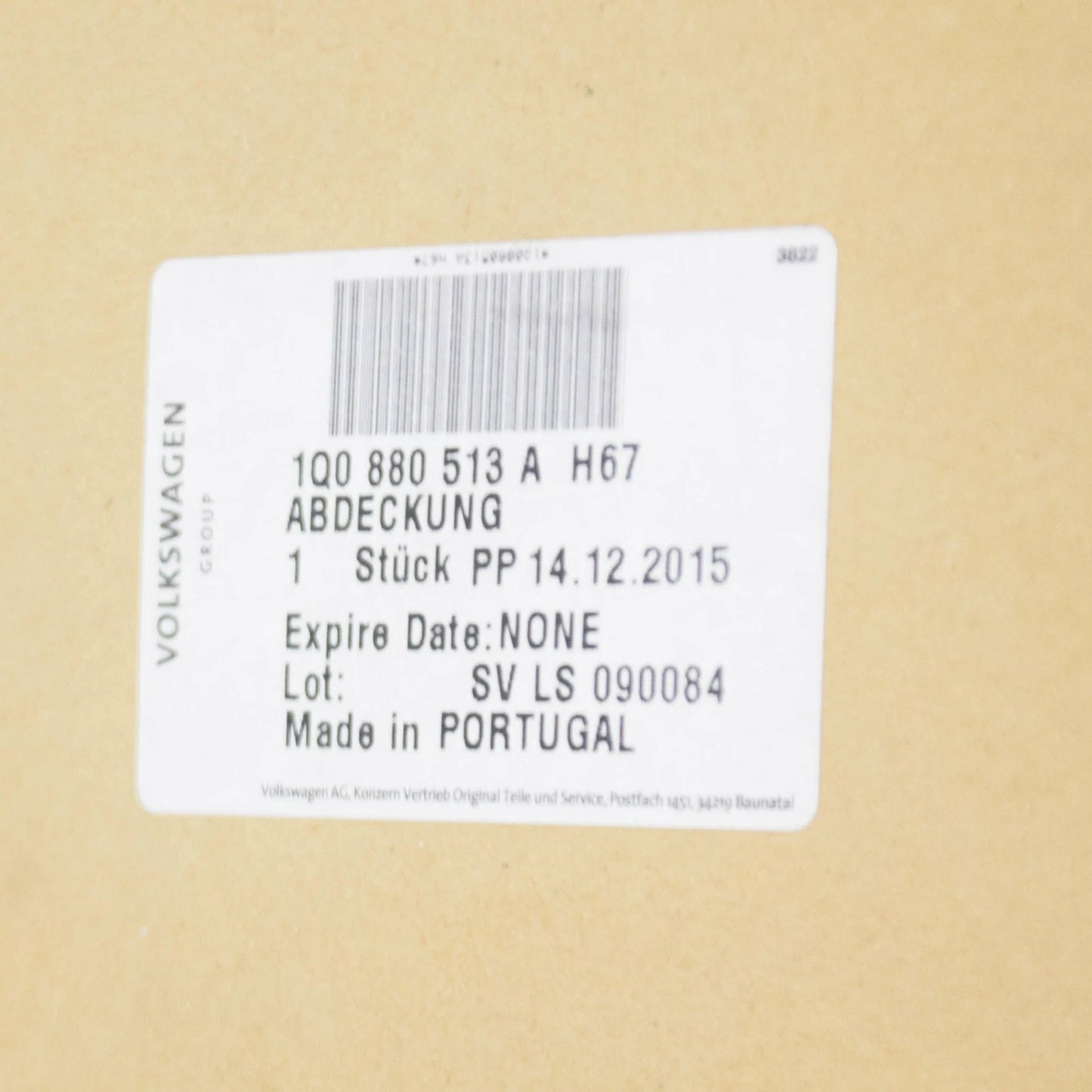 NEW VOLKSWAGEN EOS LEFT OVERROLL PROTECTION COVER 1Q0880513AH67