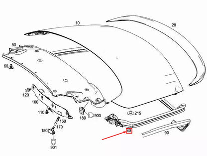 NEW MERCEDES-BENZ SL R231 REAR LID SEALING FRAME A2317500198 ORIGINAL