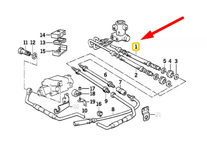 NEW BMW 5 E34 REAR AXLE SELF-LEVELLING SUSPENSION FEED LINE 37131132950 ORIGINAL
