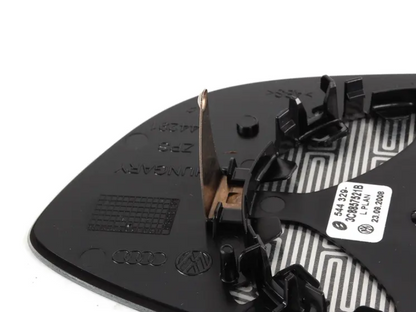 NEW VOLKSWAGEN CC FRONT LEFT DOOR HEATED MIRROR GLASS LHD 3C8857521B ORIGINAL