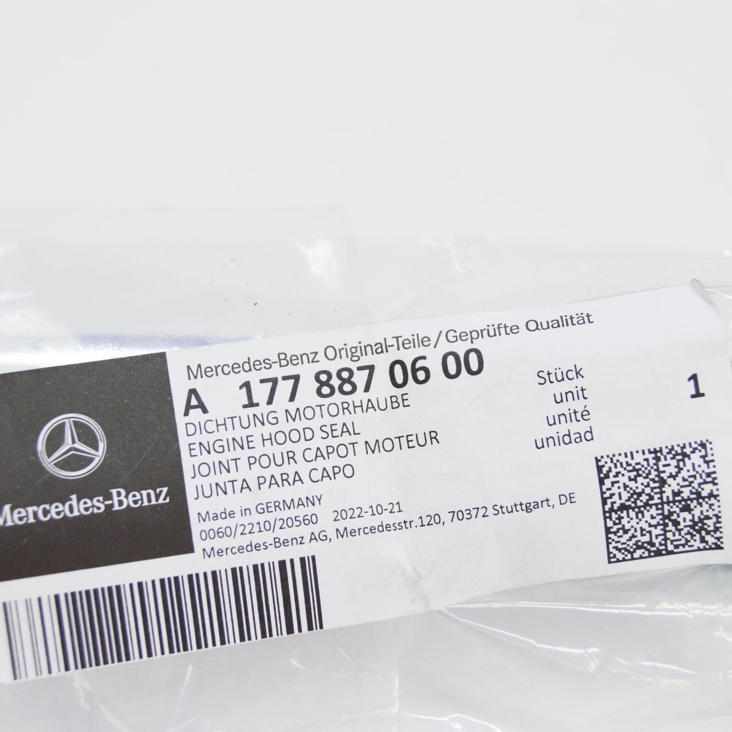 NEW MERCEDES-BENZ B W247 ENGINE HOOD SEAL A1778870600 ORIGINAL