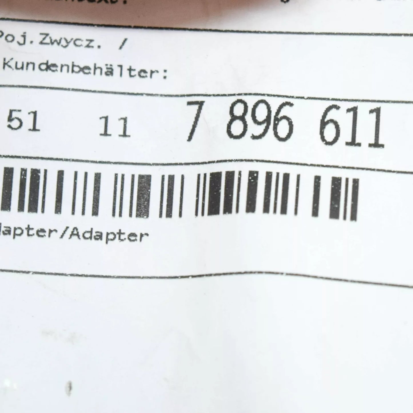 NEW BMW 5 E60 M FRONT BUMPER INSERT ADAPTER 51117896611 ORIGINAL