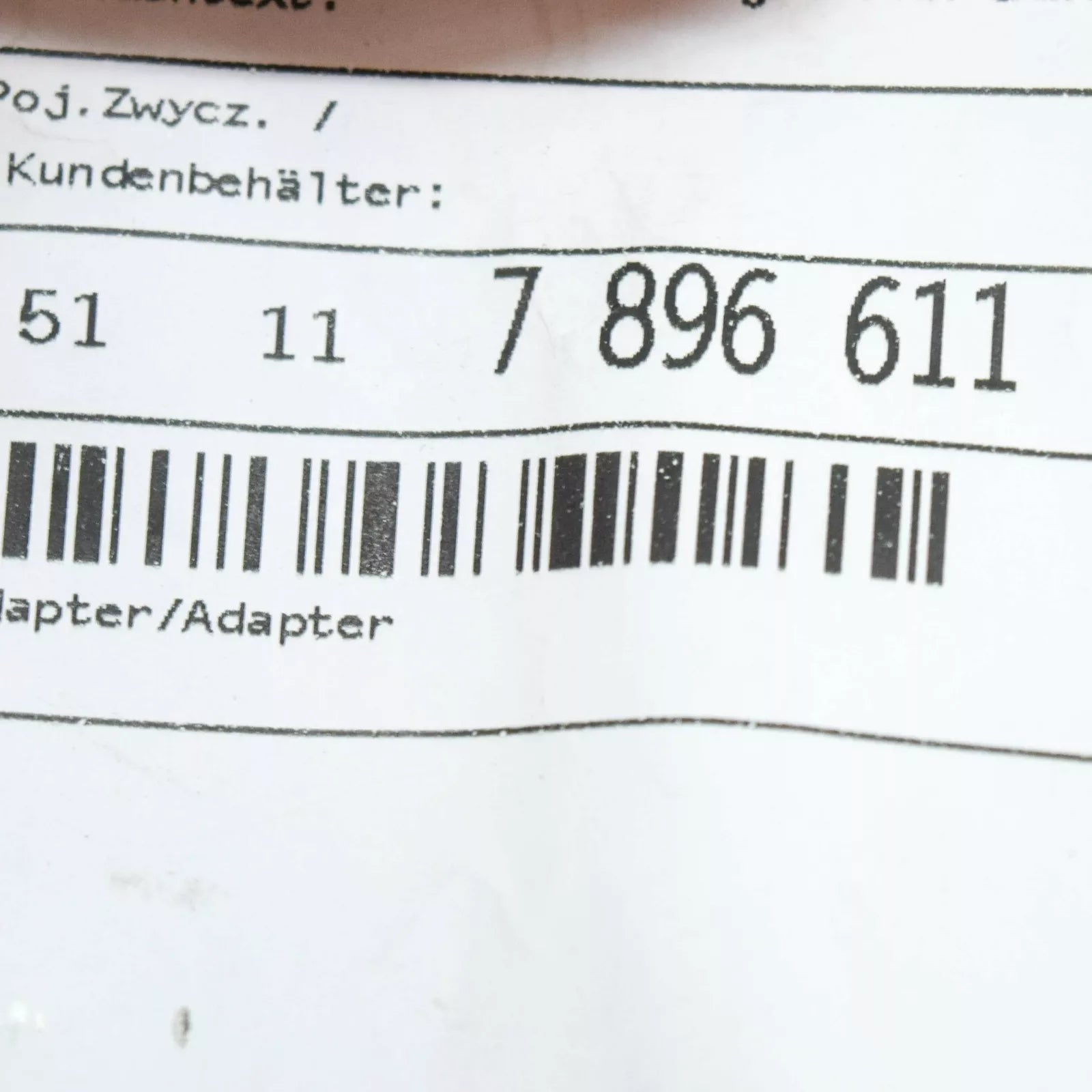 NEW BMW 5 E60 M FRONT BUMPER INSERT ADAPTER 51117896611 ORIGINAL