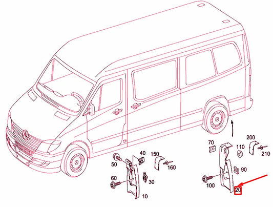 NEW MERCEDES-BENZ SPRINTER 906 REAR RIGHT SPLASH GUARD A90688215049051