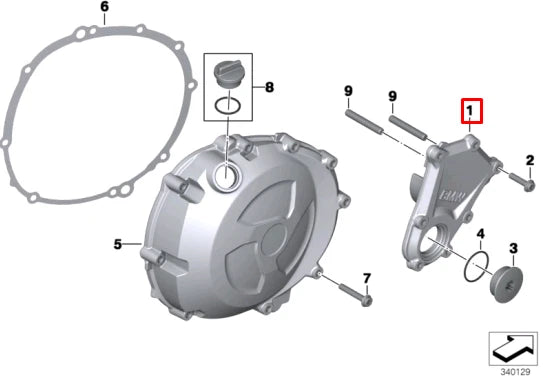 NEW BMW K42 HP4 RIGHT ENGINE HOUSING COVER 11147713749 ORIGINAL
