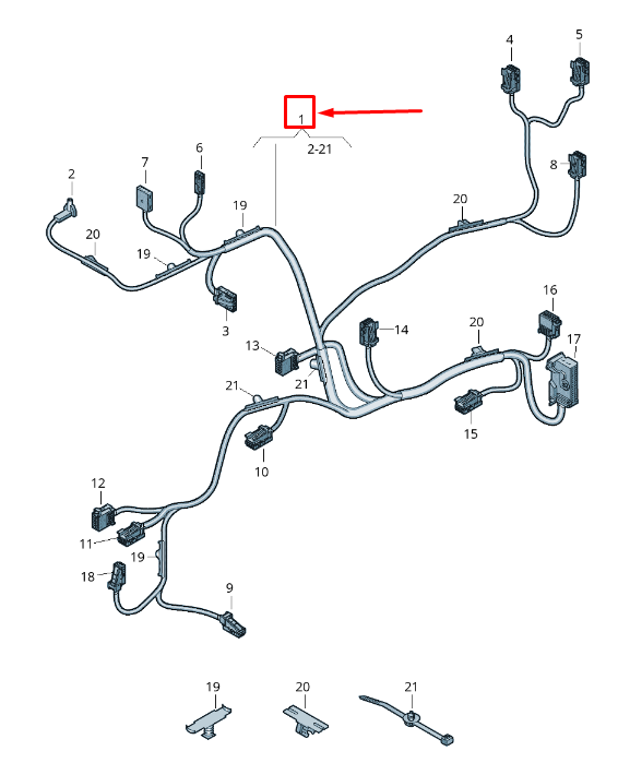 new audi q8 4mn driver side door trim panel wiring harness 4m8971035ed original