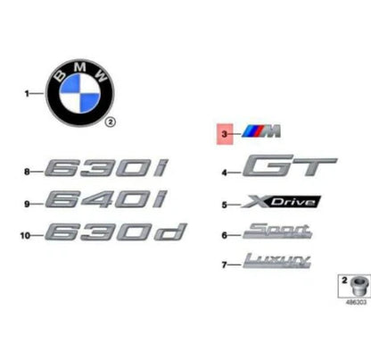NEW BMW 5 G30 M REAR TRUNK BOOTLID BADGE 51148070804 8070804 ORIGINAL