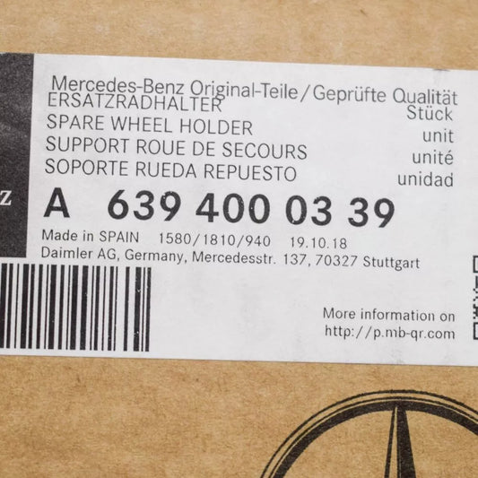 NEW MERCEDES BENZ VIANO W639 SPARE WHEEL CARRIER W BRACKET A6394000339 ORIGINAL
