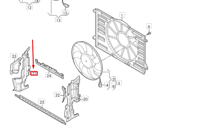NEW AUDI A4 B9 RADIATOR RIGHT AIR GUIDE 8W0121284AL ORIGINAL