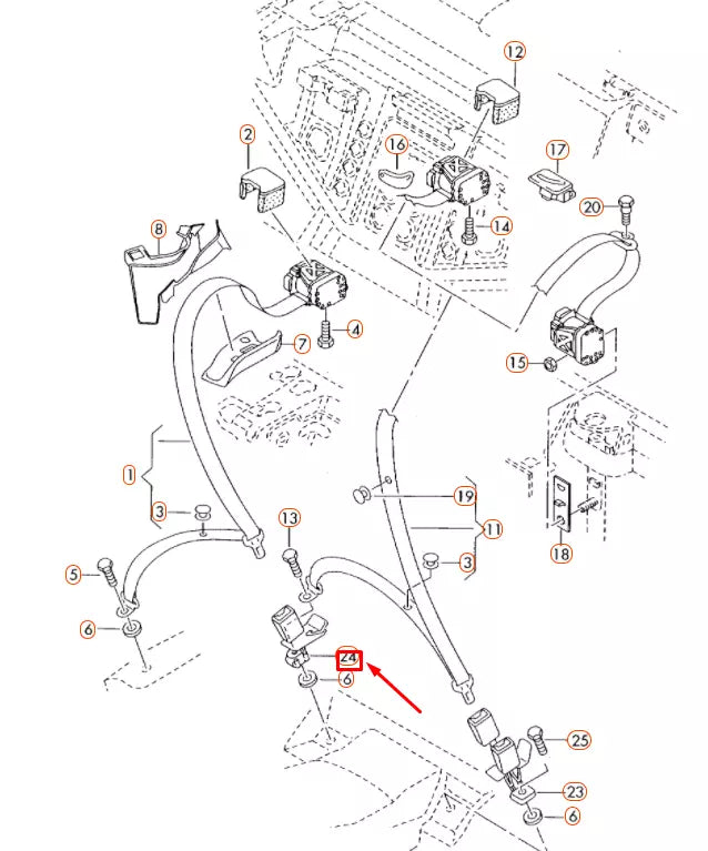 NEW AUDI A6 C6 REAR RIGHT SEAT LATCH 4F0857740E01C