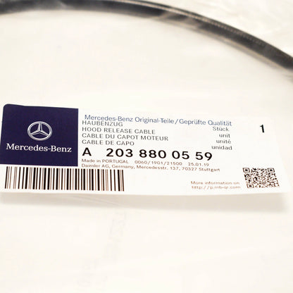 NEW MB C W203 HOOD LOCK CABLE A2038800559