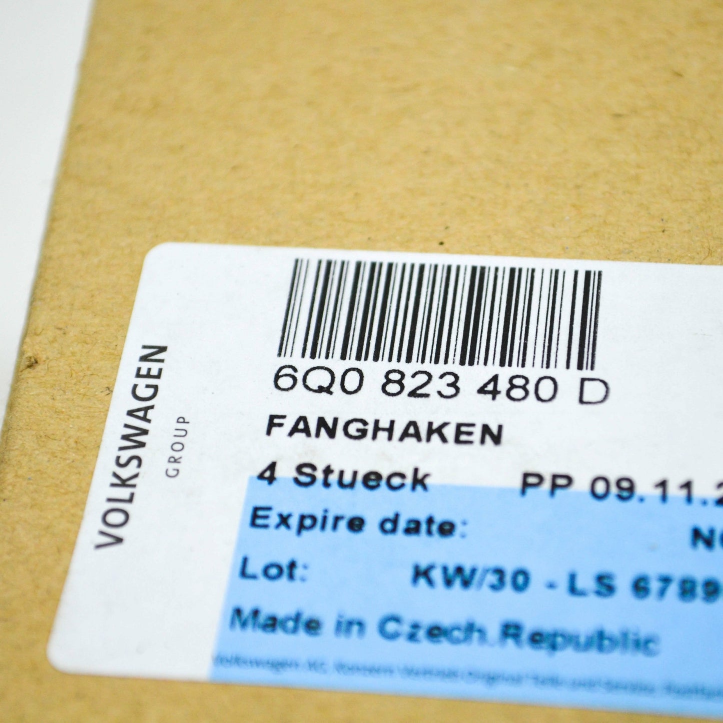 NEW VOLKSWAGEN AMAROK FRONT BONNET HOOD SAFETY LATCH PART 6Q0823480D ORIGINAL