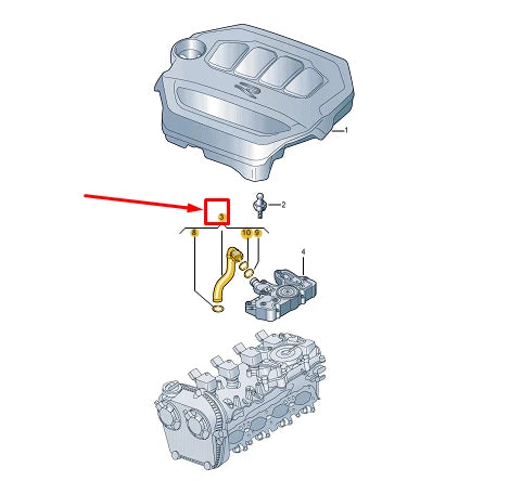 NEW VW GOLF VARIANT CG MK8 ENGINE BREATHER LINE 06Q103213 ORIGINAL