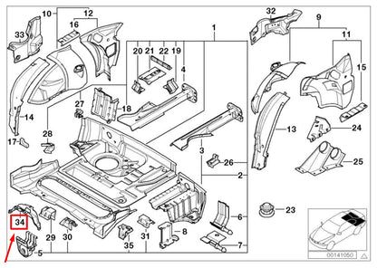 NEW BMW 3 COMPACT E36 SHIFTER ARM BRACKET 41128246251 8246251 ORIGINAL