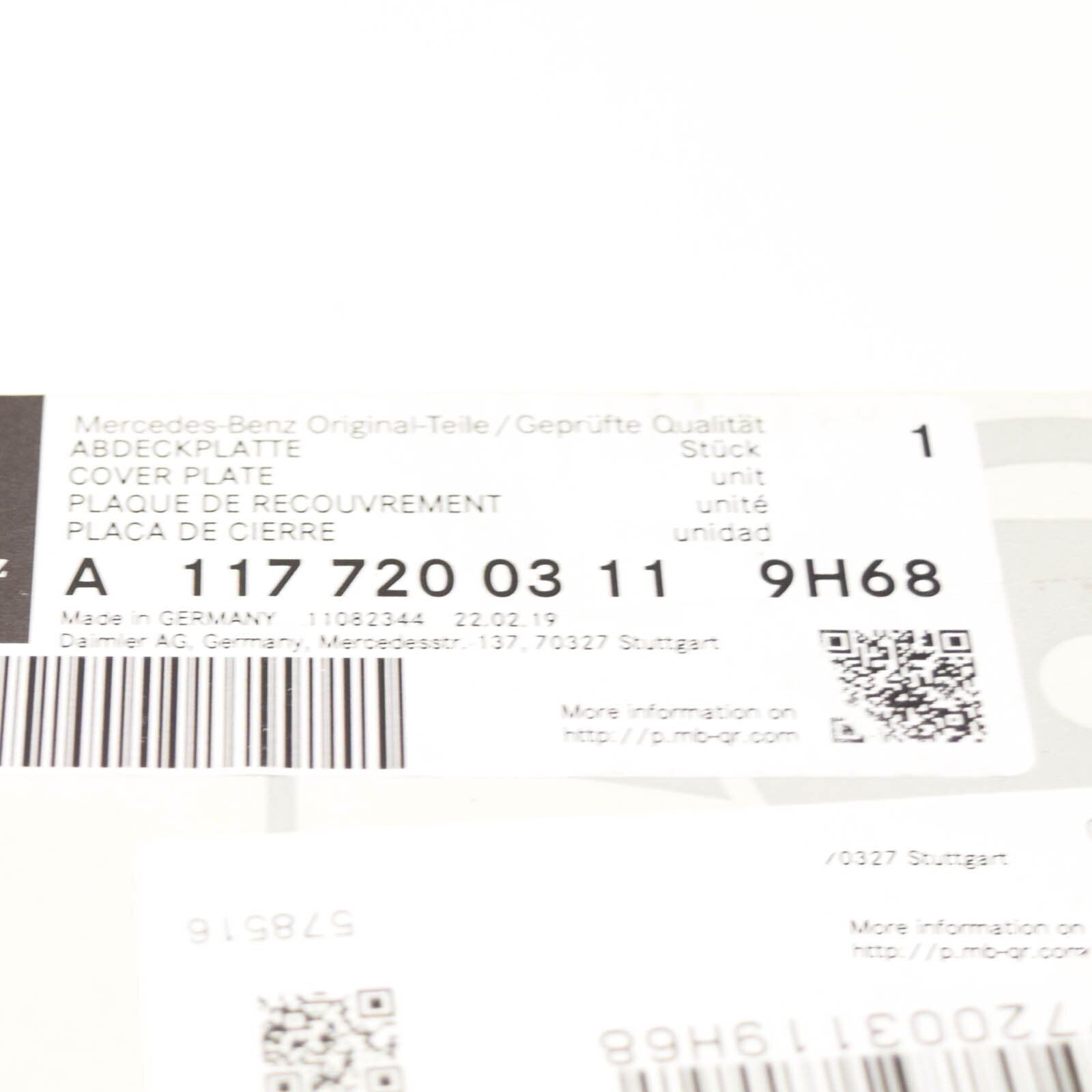 NEW MB CLA C117 REAR RIGHT TRIANGULAR PANEL COVER HARMAN KARDON A11772004119H68