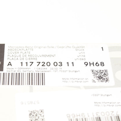 NEW MB CLA C117 REAR RIGHT TRIANGULAR PANEL COVER HARMAN KARDON A11772004119H68