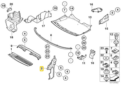 NEW BMW 7 E65 FRONT RIGHT AIR DUCT 51717011216 ORIGINAL