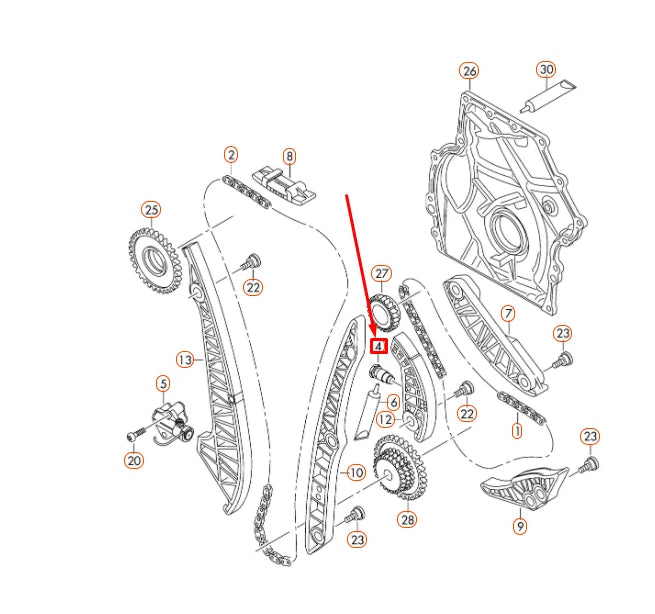 NEW VW BEETLE A5 CAMSHAFT TIMING CHAIN TENSIONER 06H109467AQ ORIGINAL