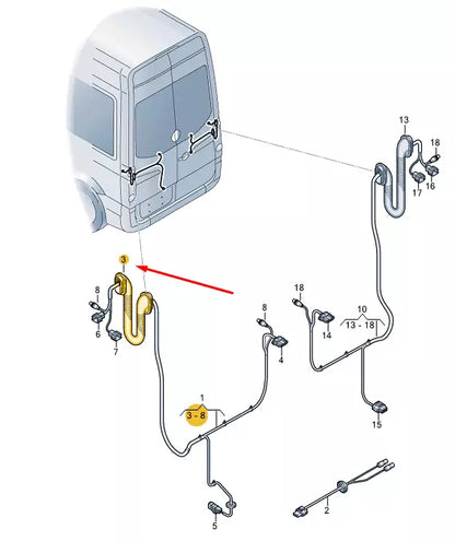 NEW VW CRAFTER 2F REAR LEFT WING DOOR GROMMET 2E0906376G