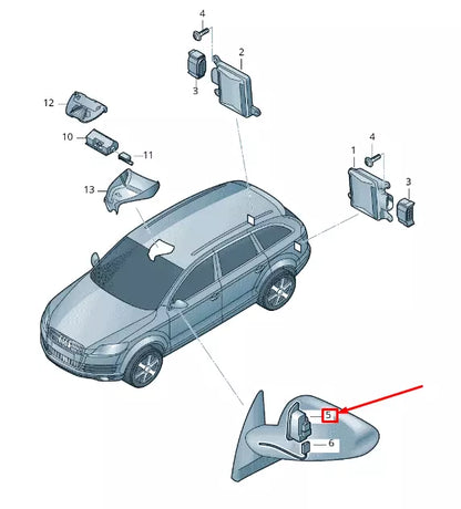 NEW AUDI Q3 8U RIGHT LANE CHANGE ASSIST WARNING DISPLAY LHD 8K1949146A OEM