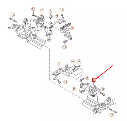 NEW AUDI A4 B8 LEFT ENGINE MOUNTING 8R0199381AD ORIGINAL