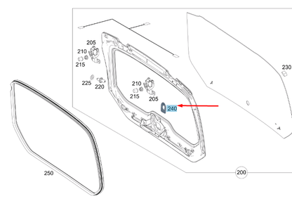 new mercedes-benz vito w447 rear widow bracket a4475403440 original