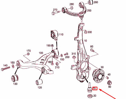 NEW MERCEDES-BENZ GLE W166 STEERING KNUCKLE SUPPORTING JOINT A1663300235