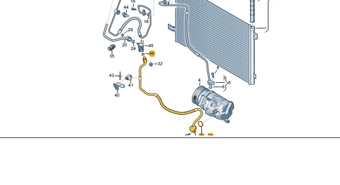 NEW VOLKSWAGEN TRANSPORTER T6 A/C REFRIGERANT PIPE HOSE 7LA816744A ORIGINAL