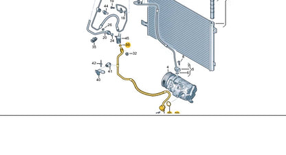 NEW VOLKSWAGEN TRANSPORTER T6 A/C REFRIGERANT PIPE HOSE 7LA816744A ORIGINAL