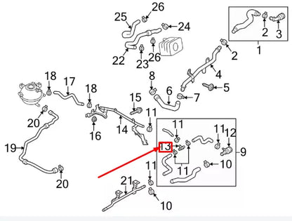 NEW VW BEETLE A5 ENGINE COOLANT PIPE ADAPTER N90693001 ORIGINAL
